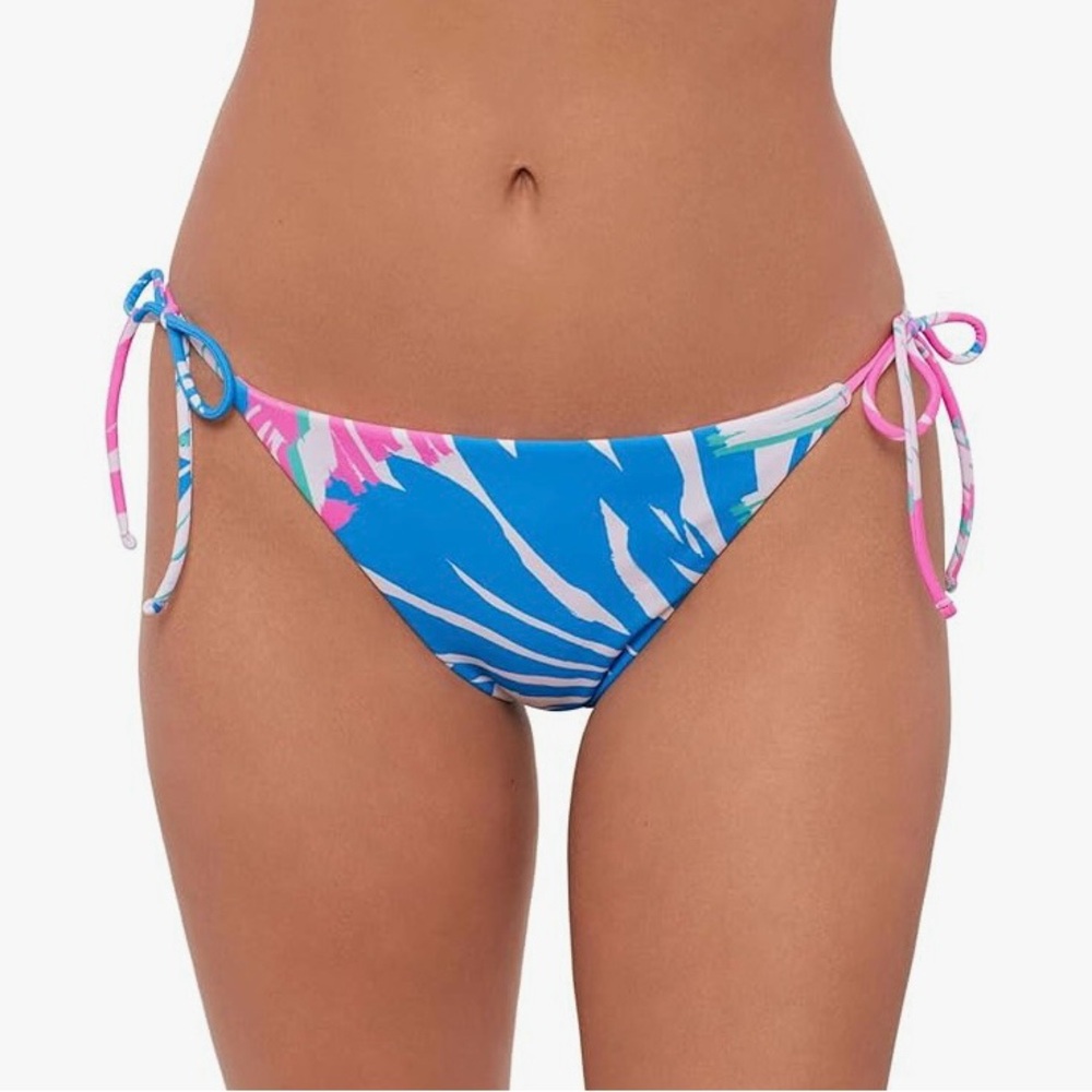 Sports Illustrated Swim REVERSABLE Blue & Pink Tie-Side Bikini Bottom